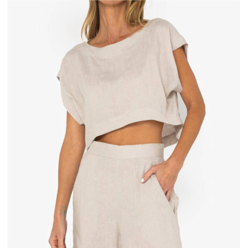 JBQ finley crop top in foil
