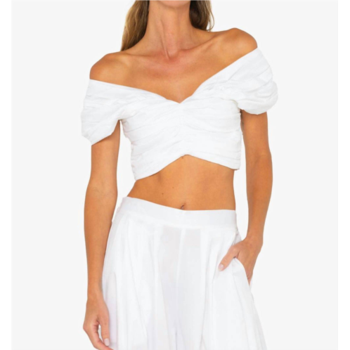 JBQ rose top in white