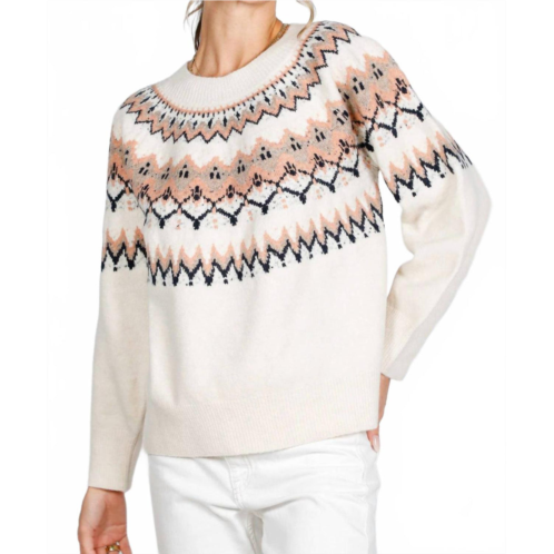 Vine & Love winter wonderland fair isle sweater in cream