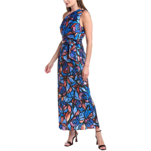 Milly estelle satin plated midi dress