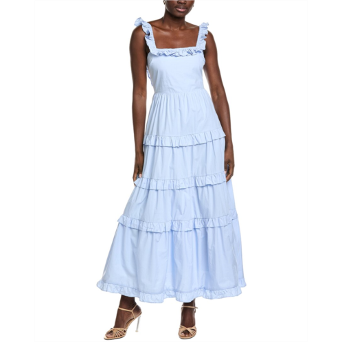 English Factory open back ruffled maxi dress