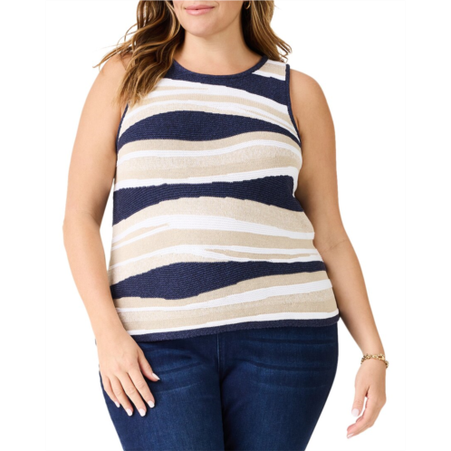 NICZOE plus knit waves sweater tank
