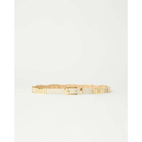 B-LOW THE belt womens roma leather belt in bone/gold