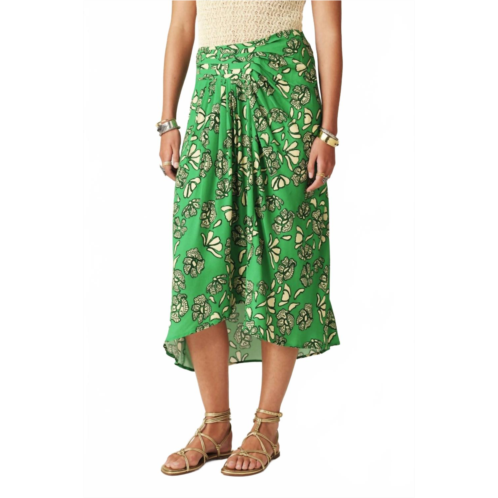 Bash annie midi skirt in green