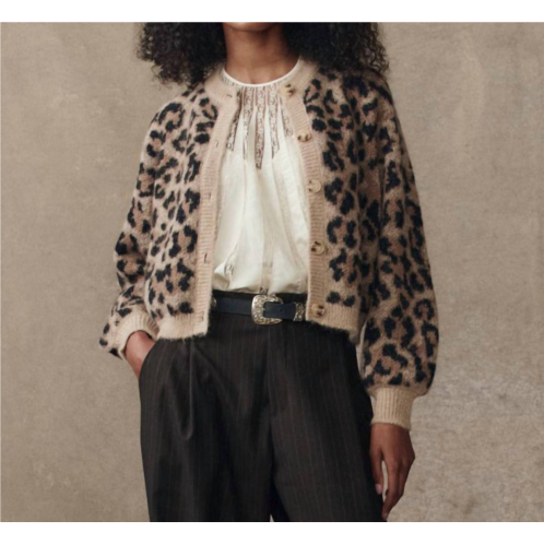 THE GREAT. windsor cardigan in leopard