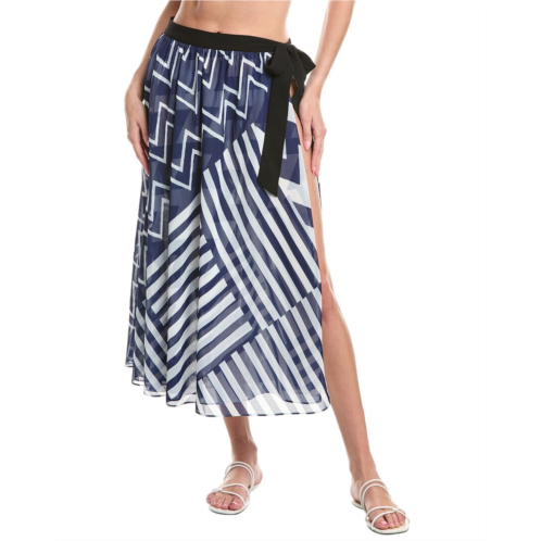 Milly patchwork chevron skirt