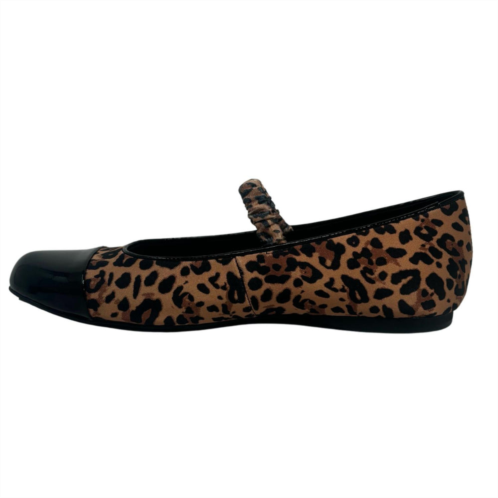 Jeffrey Campbell womens girlish patent leather flats in cheetah black