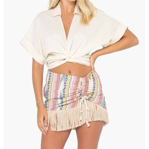 JBQ maya mini skirt in jacquard multi