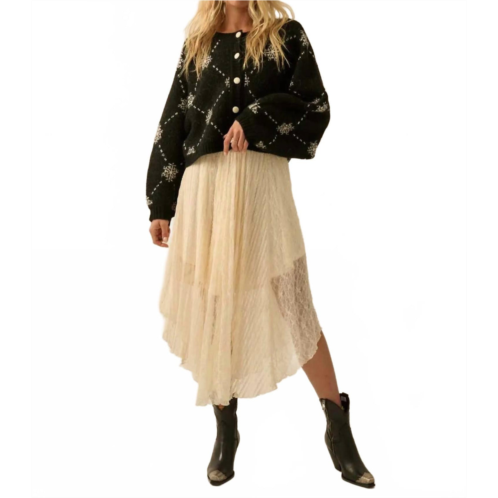 PROMESA snowflake jacquard dolman cardigan in black