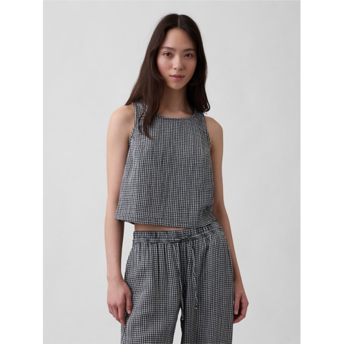 Gap Cotton Gauze Racer Shell Tank Top