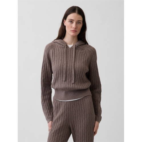Gap CashSoft Relaxed Cable-Knit Hoodie