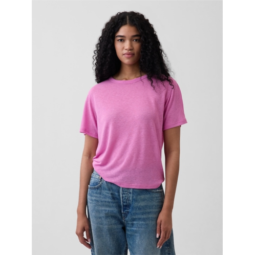 Gap Linen-Blend Relaxed T-Shirt