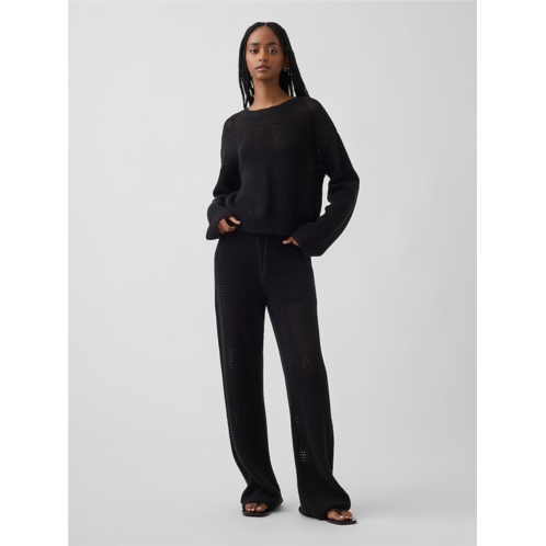 Gap 100% Cotton Crochet Sweater Pants