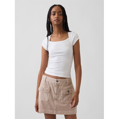 Gap Modern Square-Neck Crop T-Shirt