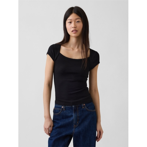 Gap Modern Square-Neck Crop T-Shirt