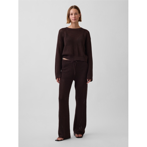 Gap 100% Cotton Crochet Sweater Pants