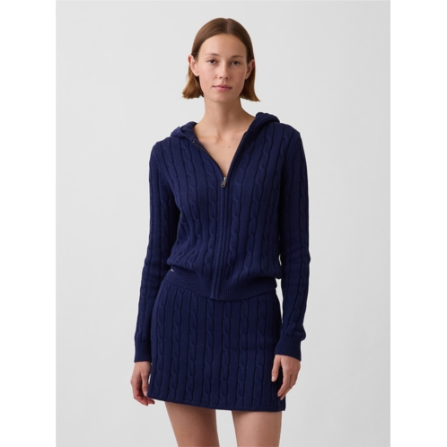 Gap 100% Cotton Cable-Knit Zip Cardigan