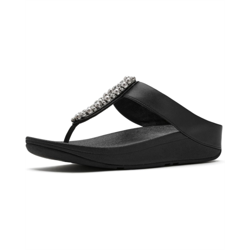 Womens FitFlop Fino Pearls-and-crystal Toe-post Sandals