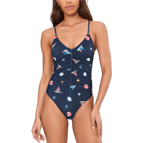 Womens Seafolly BeachClub V-Neck One-Piece