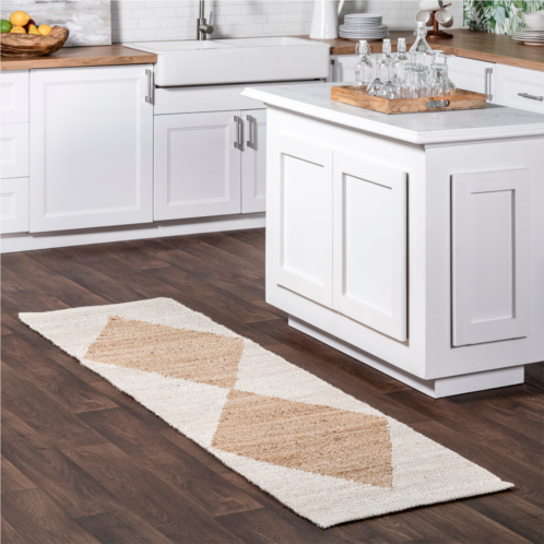 NuLOOM pandora diamond jute area rug