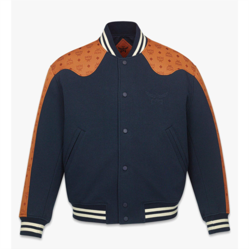 Mcm ponte varsity jacket in monogram neoprene jacquard