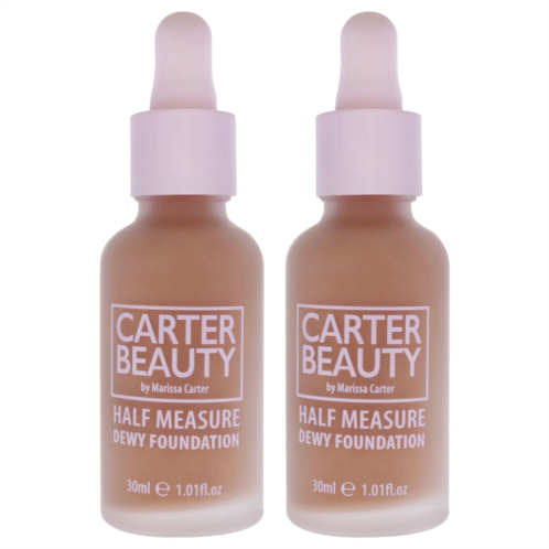 Carter Beauty half measure dewy foundation - pecan pie by for women - 1.01 oz foundation - pack of 2