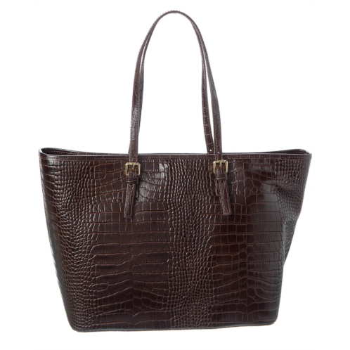 Persaman New York penny croc-embossed leather tote