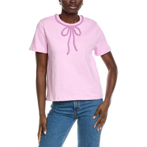 English Factory beaded bow t-shirt