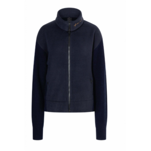 Bogner Fire Ice womens britt knitted fleece jacket in deepest navy