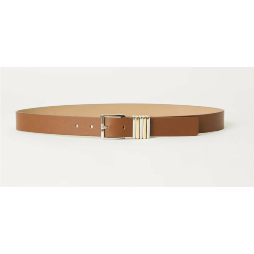 B-LOW THE belt lumi leather belt in brown/silver
