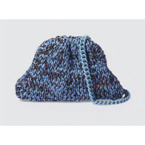 Maria La Rosa womens sparkling mini game clutch bag in light blue