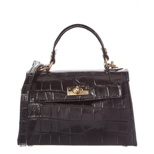 Persaman New York blakely croc-embossed leather satchel