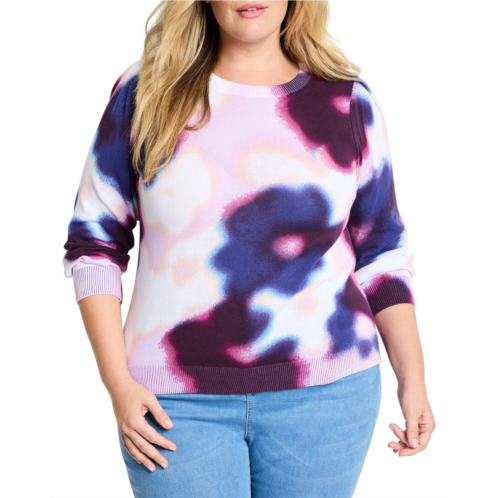 NICZOE plus blossom blur sweater