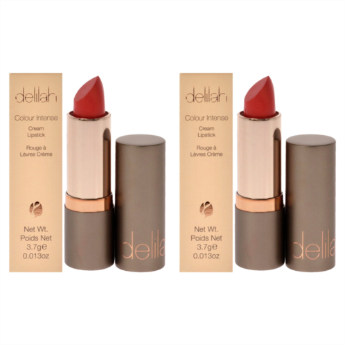 Delilah colour intense cream lipstick - tango by for women - 0.13 oz lipstick - pack of 2