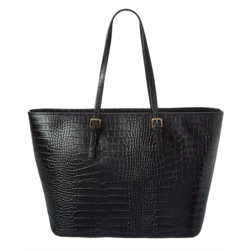Persaman New York penny croc-embossed leather tote