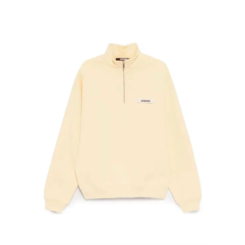 JACQUEMUS half-zip cotton fleece pullover