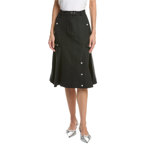 3.1 Phillip Lim utility wool-blend godet skirt