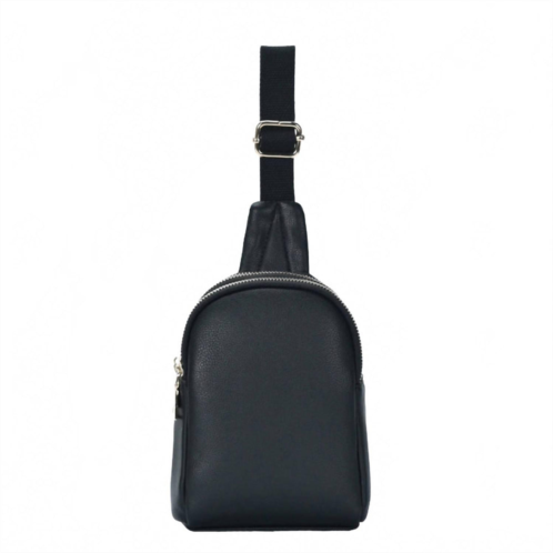 MiMi Wholesale janice double zip sling bag in black