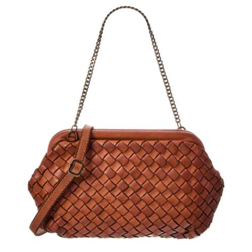 Isabella Rossetti quincy hand woven leather clutch