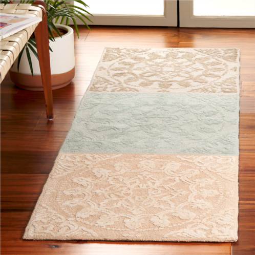 Safavieh martha stewart hand made area rug multicolor traditional style non-shedding