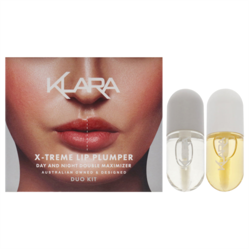 Klara x-treme lip plumper duo by for women - 2 pc 0.18oz lip maximizer day plumper 0.18oz lip care night treatment