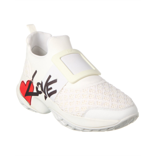 Roger Vivier neoprene & lace sneaker