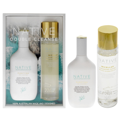 Klara native double cleanse kit by for women - 2 pc 4.05oz purifying gel cleanser 6.76oz native micellar water
