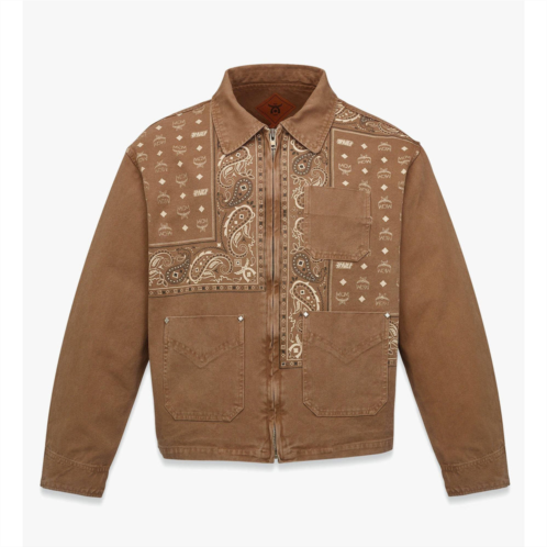 Mcm x kasina bandana monogram jacket in oxford cotton