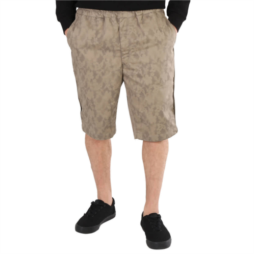 Comme Des Garcons mens khaki elasticised floral print shorts