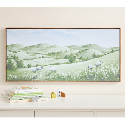 Potterybarn Sheep Framed Art (38 x 18)