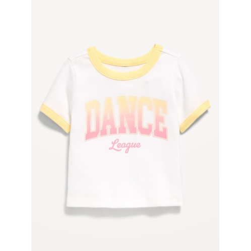 OldNavy Short-Sleeve Ringer Graphic T-Shirt for Toddler Girls