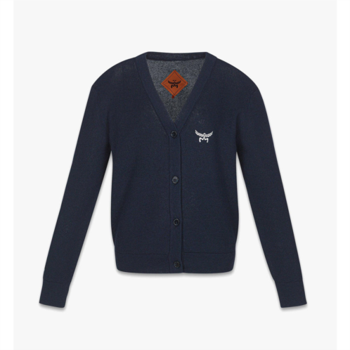 Mcm logo embroidery knit cardigan