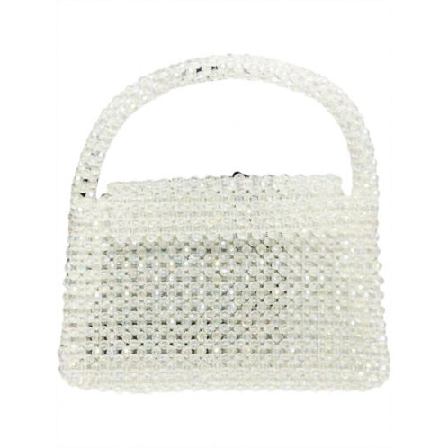 Urban Expressions womens beaded clutch bag in clear