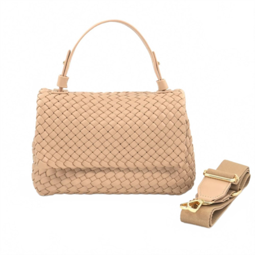 BC Handbags womens berlin woven handbag in beige
